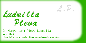 ludmilla pleva business card